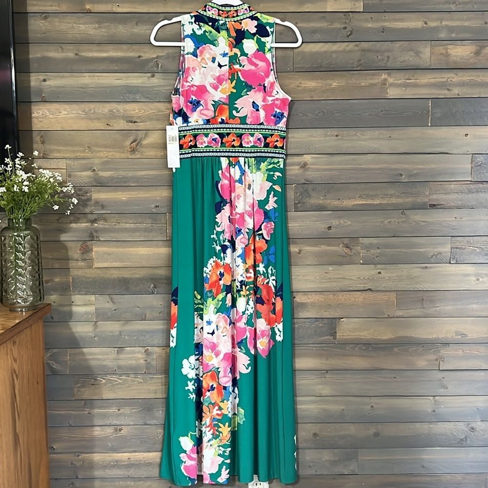 New London Times V-Neck Sleeveless Floral Maxi Dress Women’s Size 6 - Picture 6 of 14